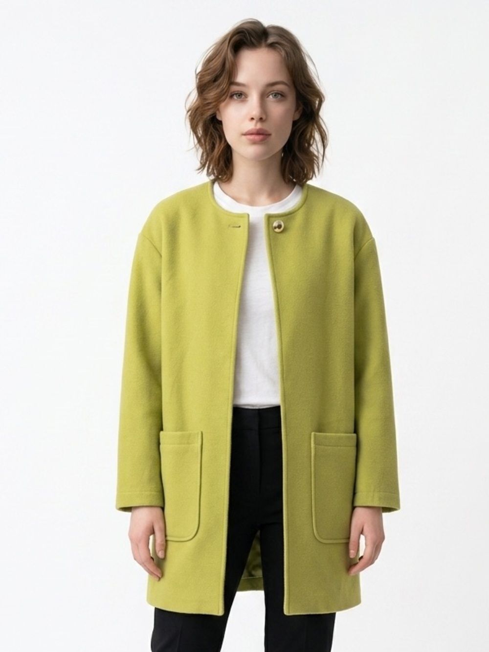 KENNETH COLE | NEW Citronelle Green Single Button Coat Women’s Size Small